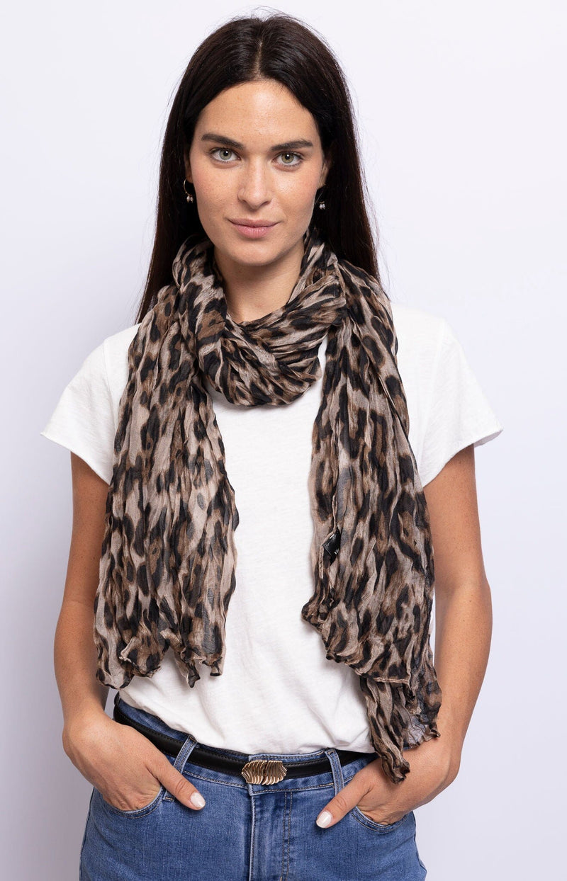 Volange SCARF LEOPARD BROWN