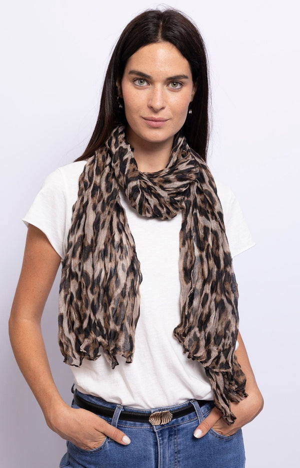LIGHTWEIGHT LEOPARD SCARF ELEGANT FRENCH FASHION - VOLANGE PARIS