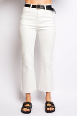 Volange JEANS FLARE WHITE NEW white denim stretchy and flare