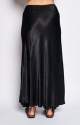 Volange SKIRT SATIN MAXI BLACK