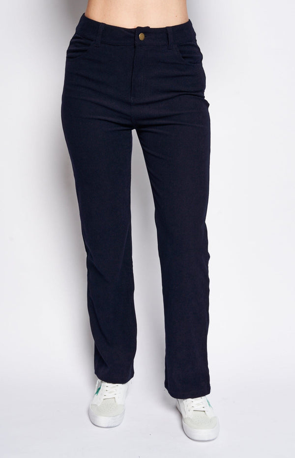 straight legs corduroy pants soft favrics french fashion - volange paris
