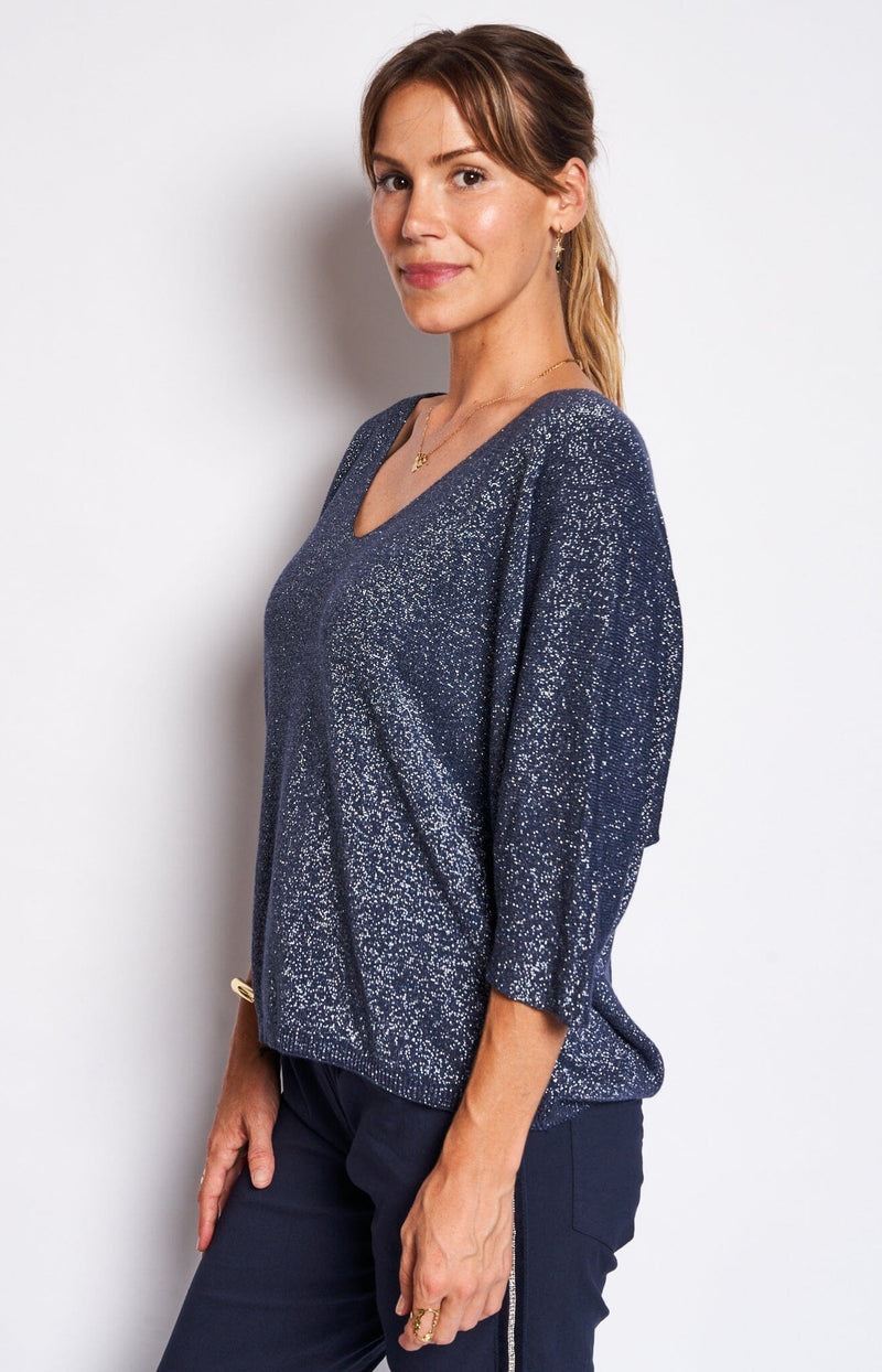 Volange JUMPER FALL NAVY LUREX