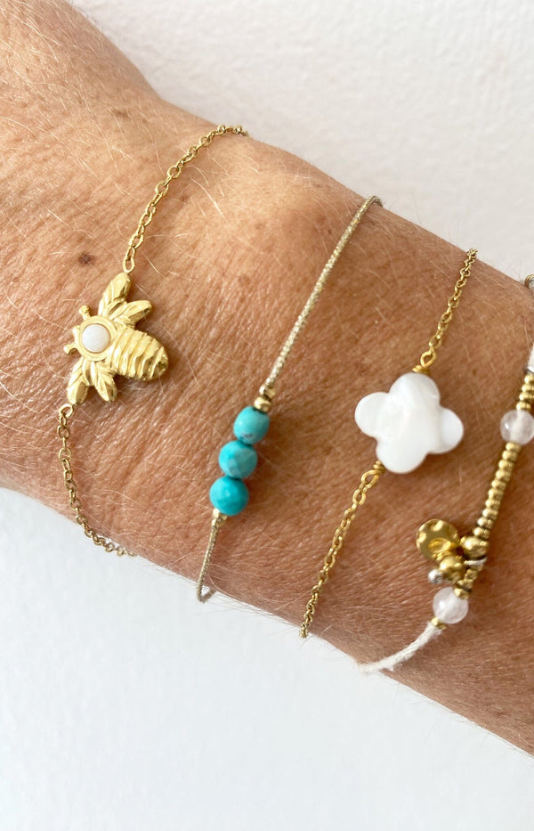 WATER RESISTANT Stainless steel with Gold-plated finish HYPOALLERGENIC FRENCH JEWELLERY - VOLANGE PARIS