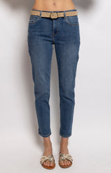 Blue denim stretchy comfortable stylish French Fashion Volange Paris