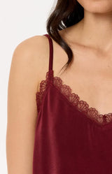 Volange CAMI LACE BORDEAUX