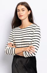 Classic Breton-inspired striped cotton top with a soft stretch fit – Volange Paris, Parisian fashion in Sydney (Mosman, Paddington and Bronte) or Australia-wide online.