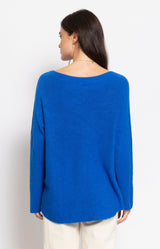 Soft royal blue jumper with relaxed silhouette – Volange Paris, Parisian fashion in Sydney (Mosman, Paddington and Bronte) or Australia-wide online.