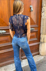 Volange TOP DENTELLE NAVY