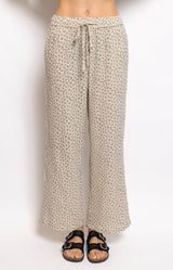 Floral print wide-leg cotton pants with elastic waist – Volange Paris, Parisian Fashion in Sydney (Mosman, Paddington and Bronte) or Australia-wide online.
