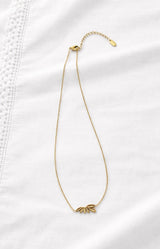 Gold necklace with olive branch pendant – Volange Paris, Parisian fashion in Sydney (Mosman, Paddington and Bronte) or Australia-wide online.