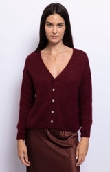 Soft mohair blend button cardigan with a relaxed fit for effortless layering – Volange Paris, Parisian fashion in Sydney (Mosman, Paddington and Bronte) or Australia-wide online.