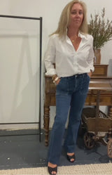 JEANS HIGH RISE STRAIGHT DENIM