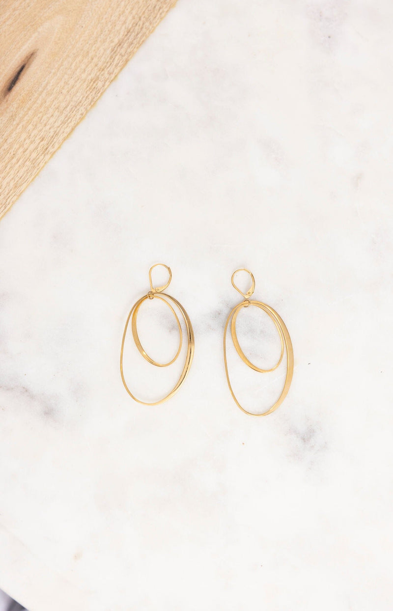Oversized gold sculptural earrings – Statement French jewellery from Volange Paris