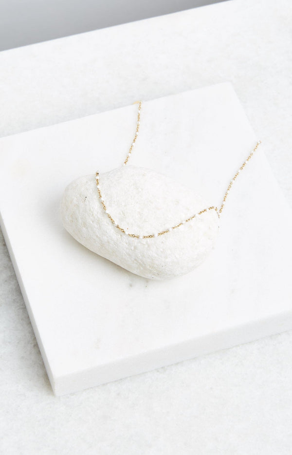Volange NECKLACE ENAMEL WHITE