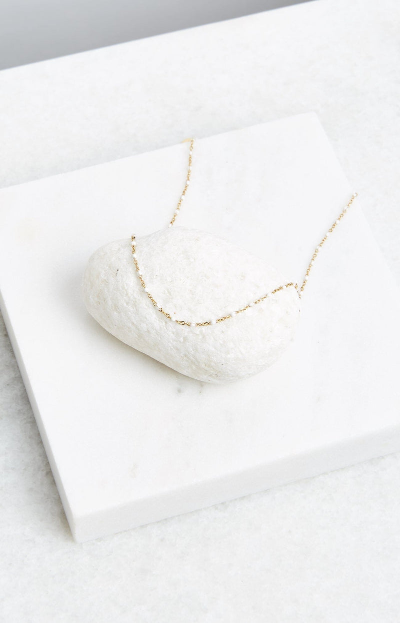 Volange NECKLACE ENAMEL WHITE